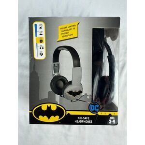 Batman Kid-Safe Headphones DC Comics Volume Limiting Wired Over-Ear Ages 3-9